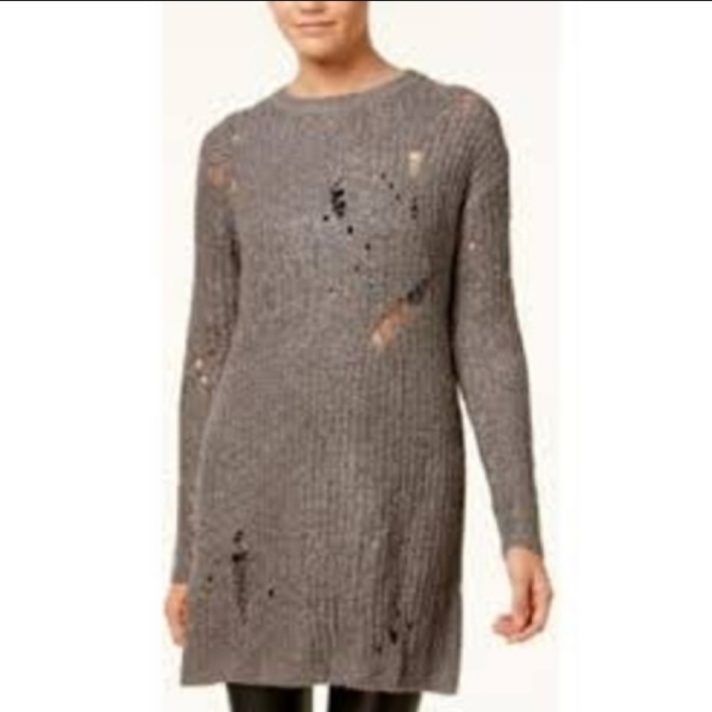 NWT! Planet Gold Destructed Pullover